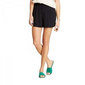 A New Day Women's 4-Inch Black Pleated Shorts
